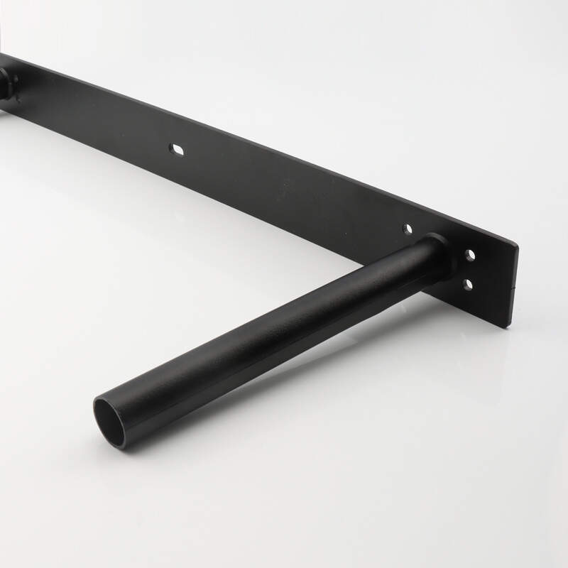 Heavy duty black metal shelf support, 450mm wall mount invisible shelf, 18 inch stainless steel floating shelf, Durable cold rolled steel support, Black metal 16*150mm shelf bracket