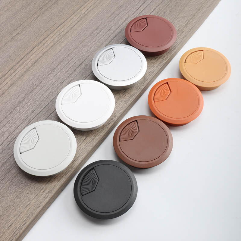 Modern Style Office Computer Grommet Cord Colorful Plastic Design with Metal Aluminum Alloy Wire Cable for Computer Use