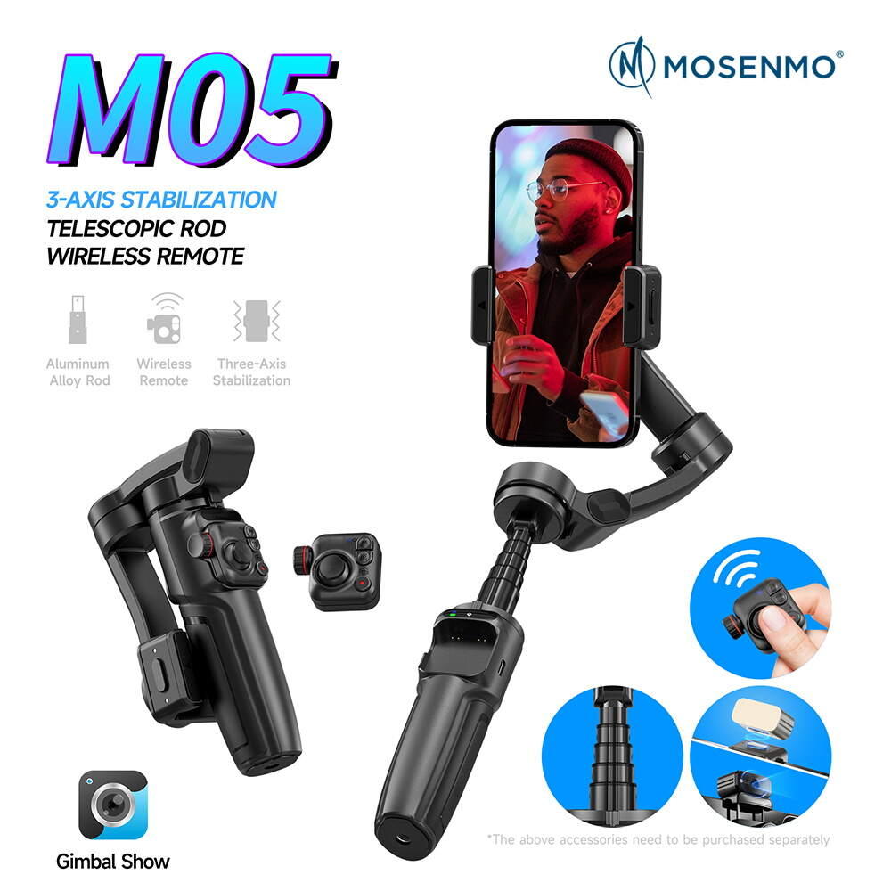 MOSENMO M03 3-tengelyes AI képstabilizáló gimbális stabilizátor-példány