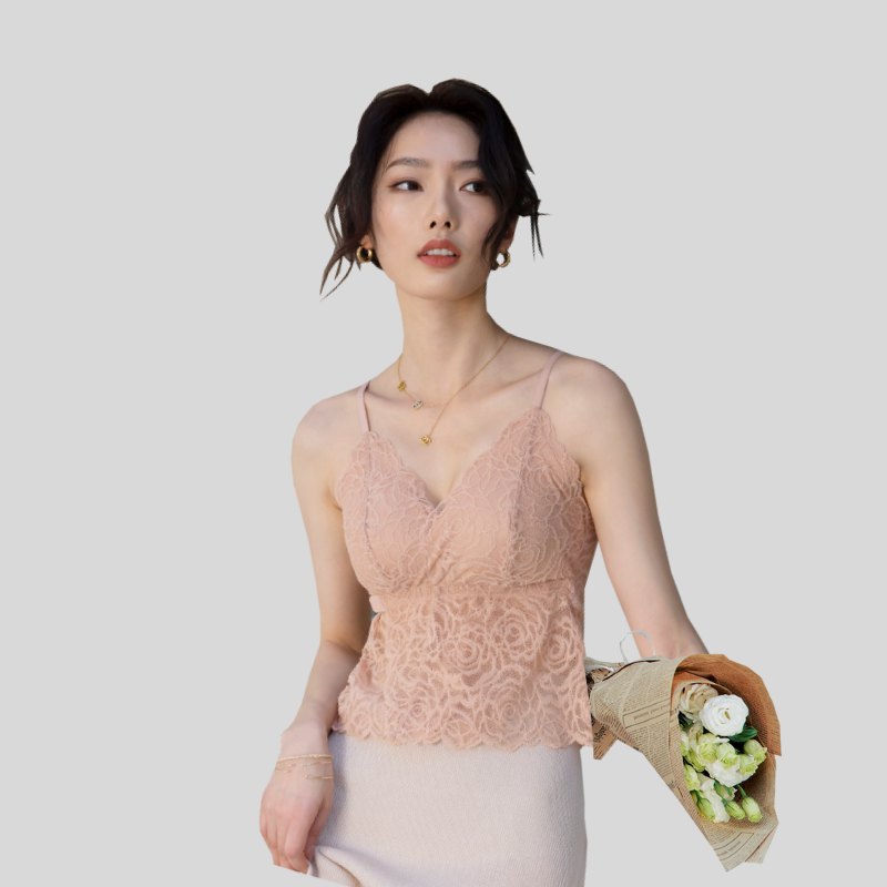Easy-On Seamless Tank Top for Women - Cross-Front Design with Breathable Diamond Mesh Cups