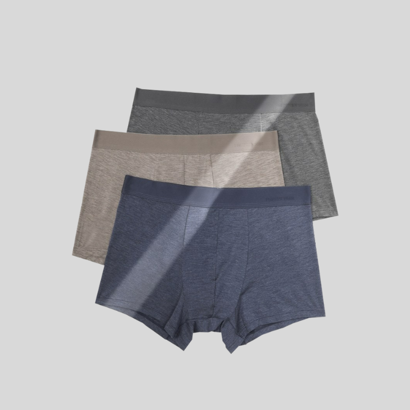 Bamboo Rayon Men's Underwear - Antibacterial & Breathable Boxer Briefs with 3D Support - Moisture Wicking Eco-Friendly Comfort