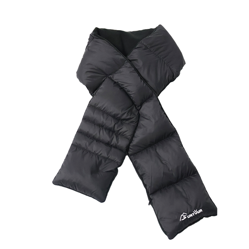 Water resistant polyster shell heated scarf