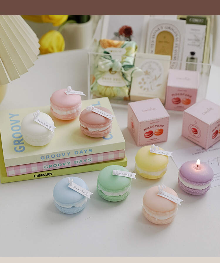 Macaron-Shaped Candle