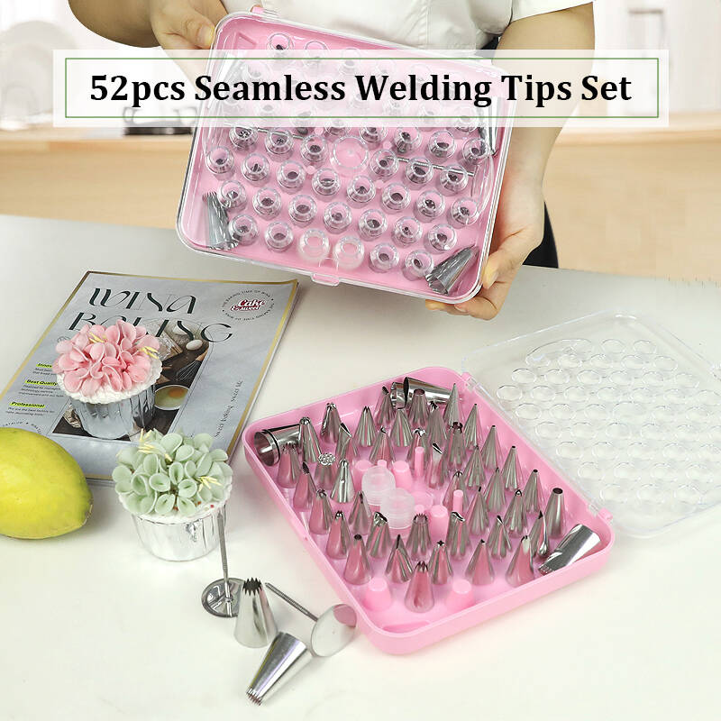 Cake Decorating kit for Beginners-52 Numbered Icing Tips ,2 Flower