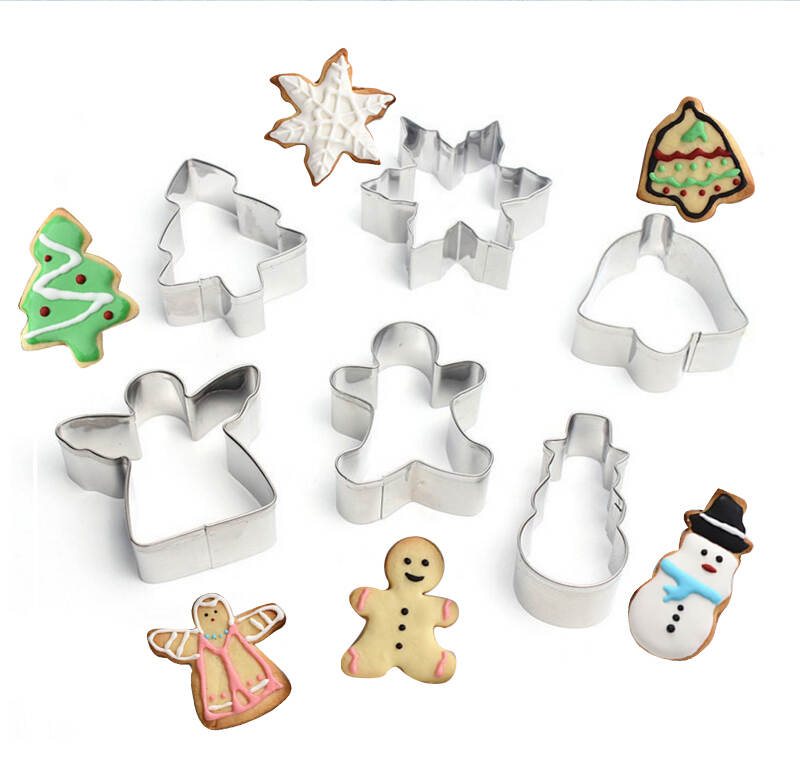 6pcs Stainless steel Christmas cookie cutter set