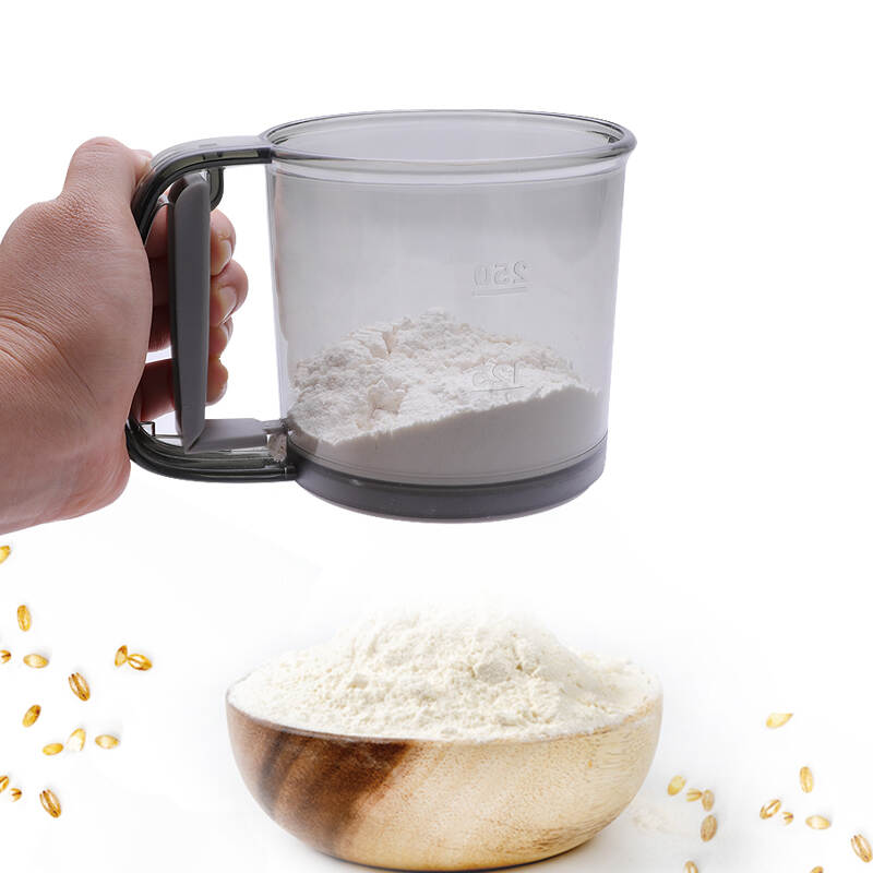 Flour Sifter for Baking, Flour Sifter, Fine Mesh with Hand Press Design, Portable Manual Sifter for Baking, Powdered Sugar Flour