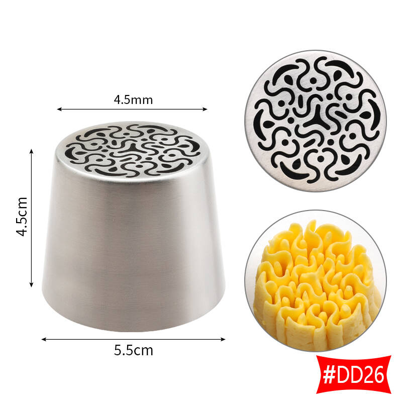 Extra Large Stainless Steel Flower Russian Piping Tips , Icing Tips For ...