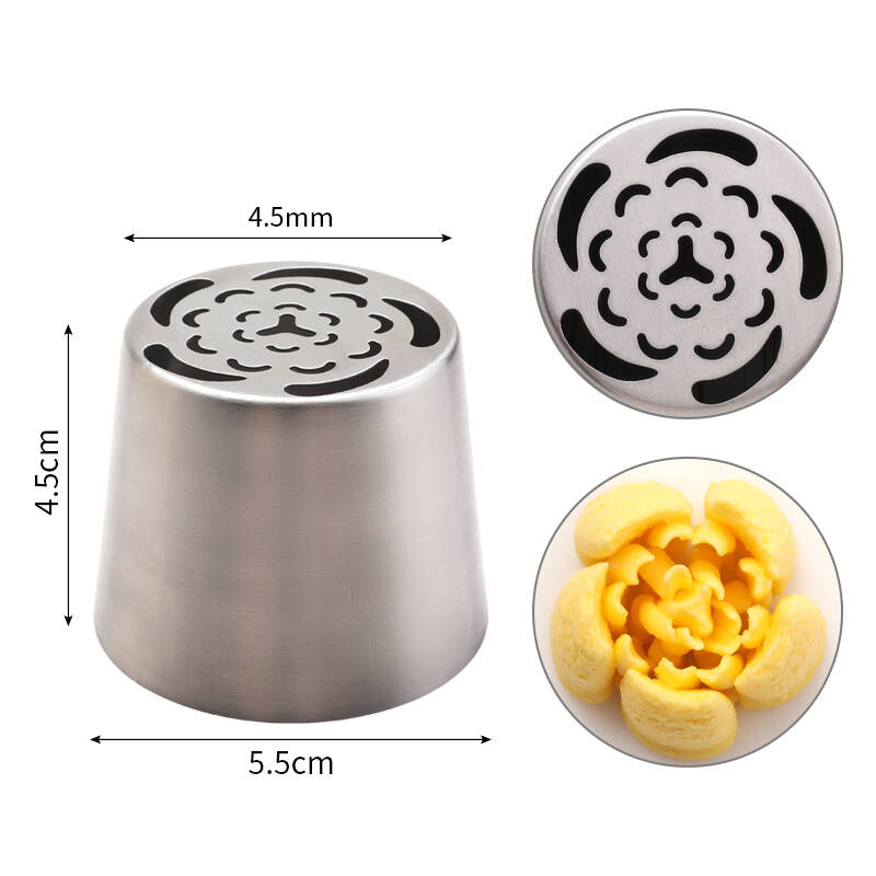 Extra Large Stainless Steel Flower Russian Piping Tips , Icing Tips For ...
