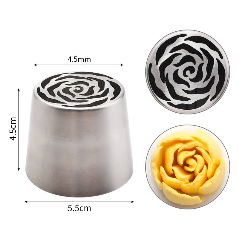 Extra Large Stainless Steel Flower Russian Piping Tips , Icing Tips For ...