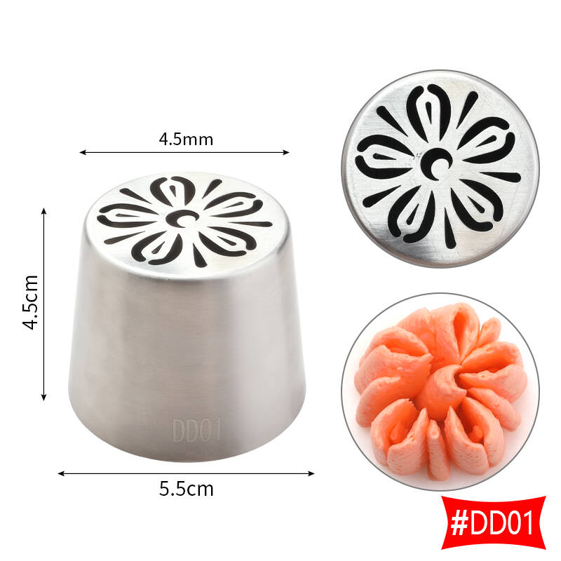 Extra Large Stainless Steel Flower Russian Piping Tips , Icing Tips For ...