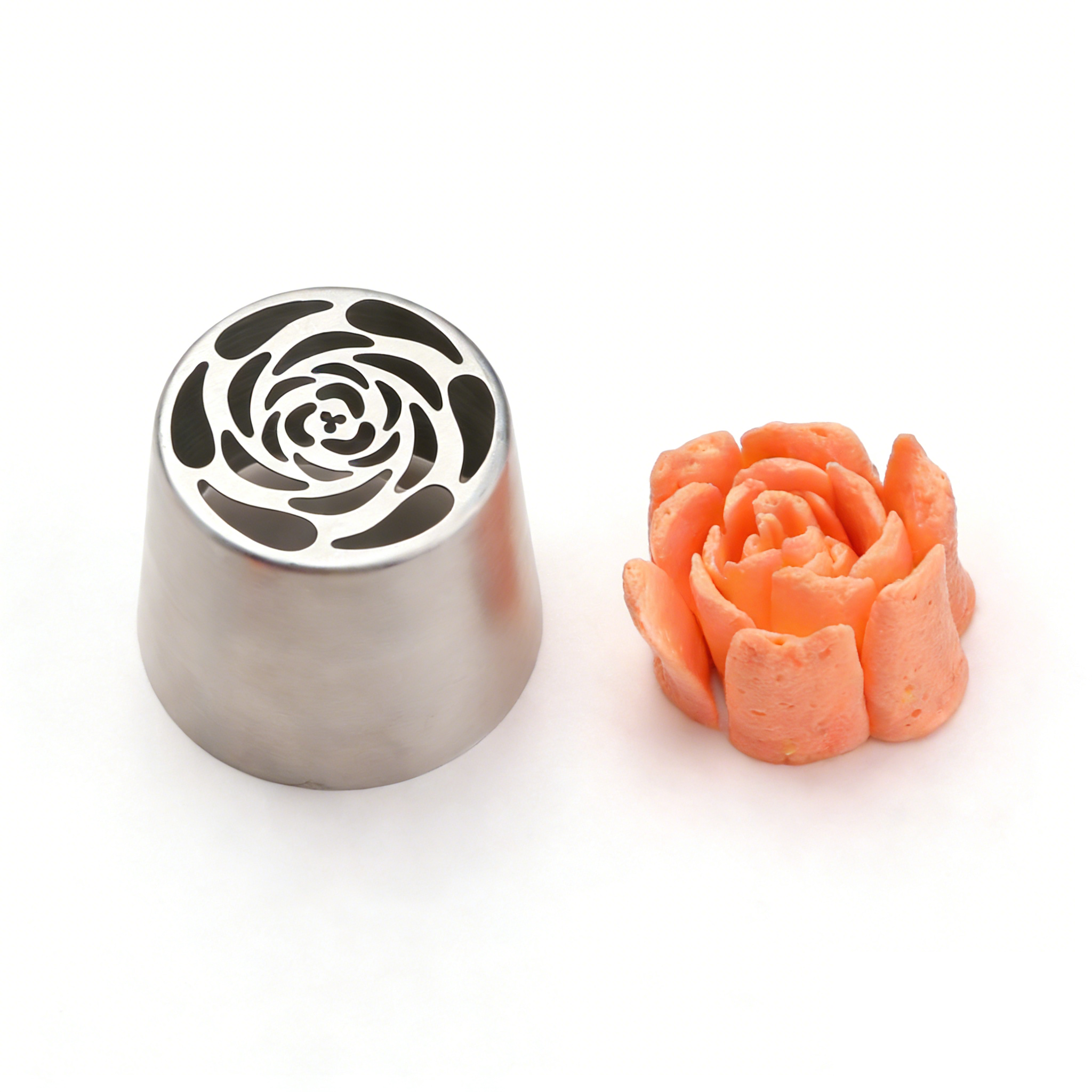 Extra Large Stainless Steel Flower Russian Piping Tips , Icing Tips For ...