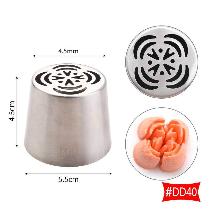Extra Large Stainless Steel Flower Russian Piping Tips , Icing Tips For ...