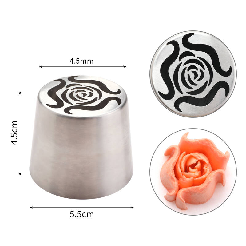 Extra Large Stainless Steel Flower Russian Piping Tips , Icing Tips For ...
