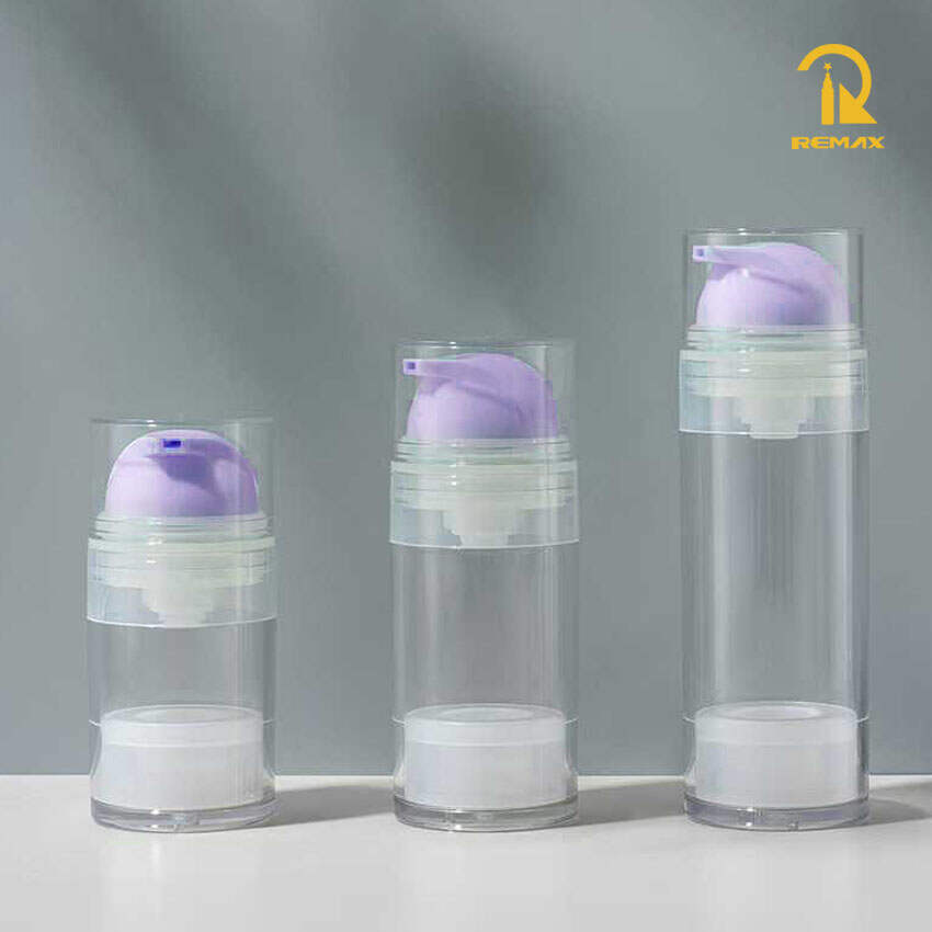30ml/50ml/80ml Purple Pump Vacuum PET Emulsion Bottle - Medical Aesthetics Grade for Skincare Serums