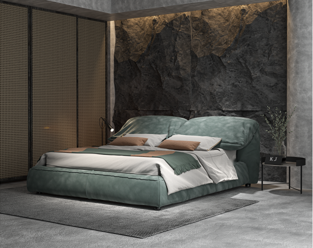 Twin Size Upholstered Bed
