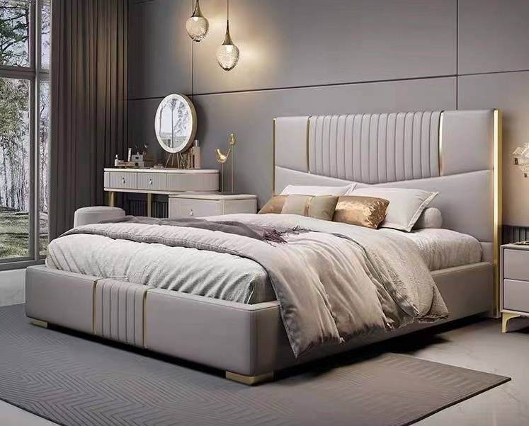 Upholstered Bed With Storage Drawers