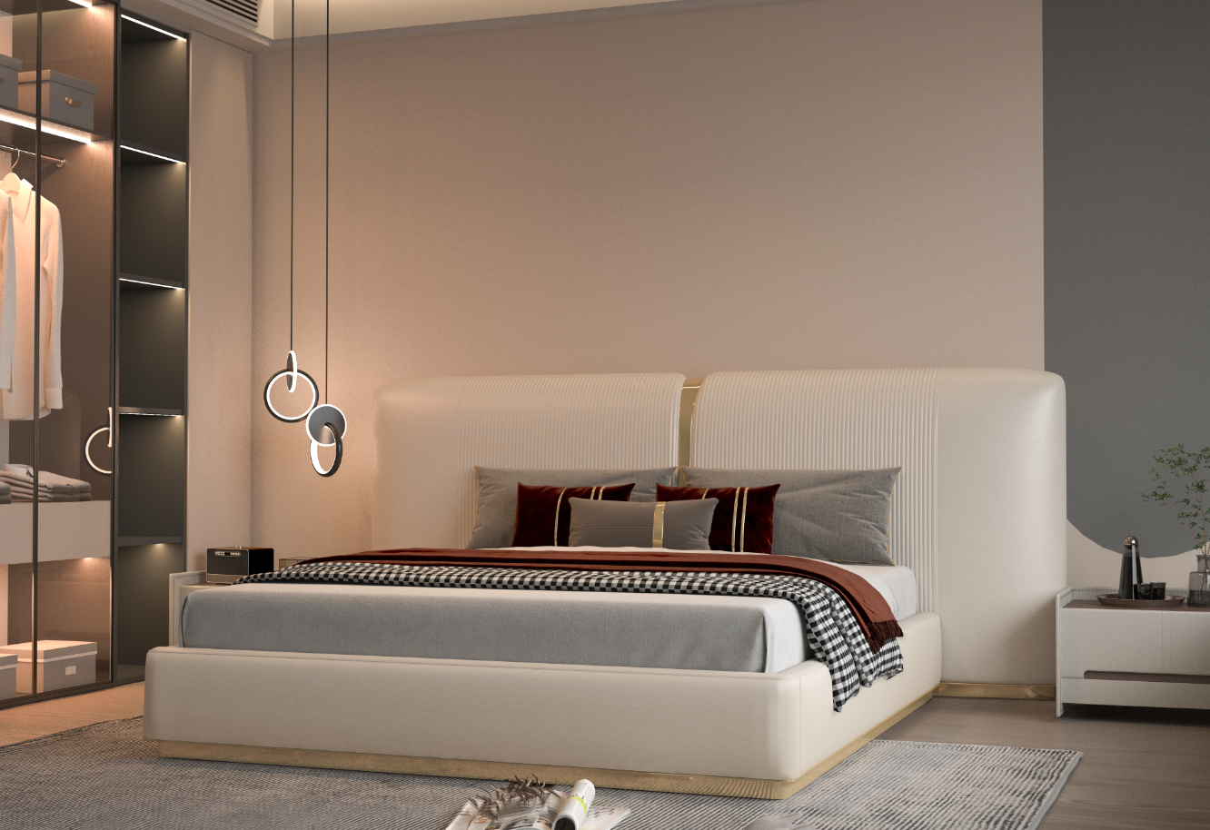 King Upholstered Bed With Storage