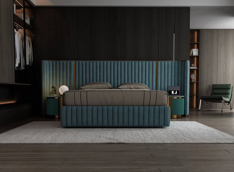 Platform Bed Queen Upholstered