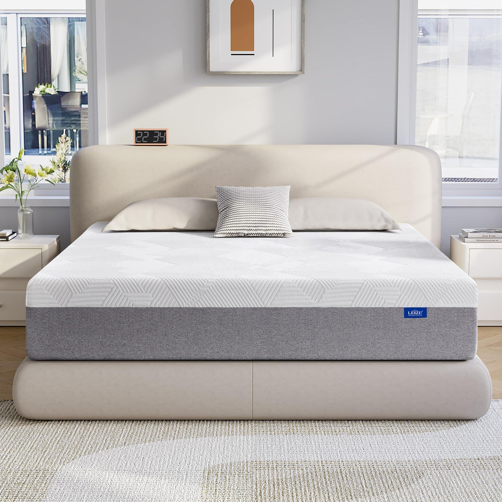 Knitted Fabric Cooling Gel Foam Queen Size Mattress
