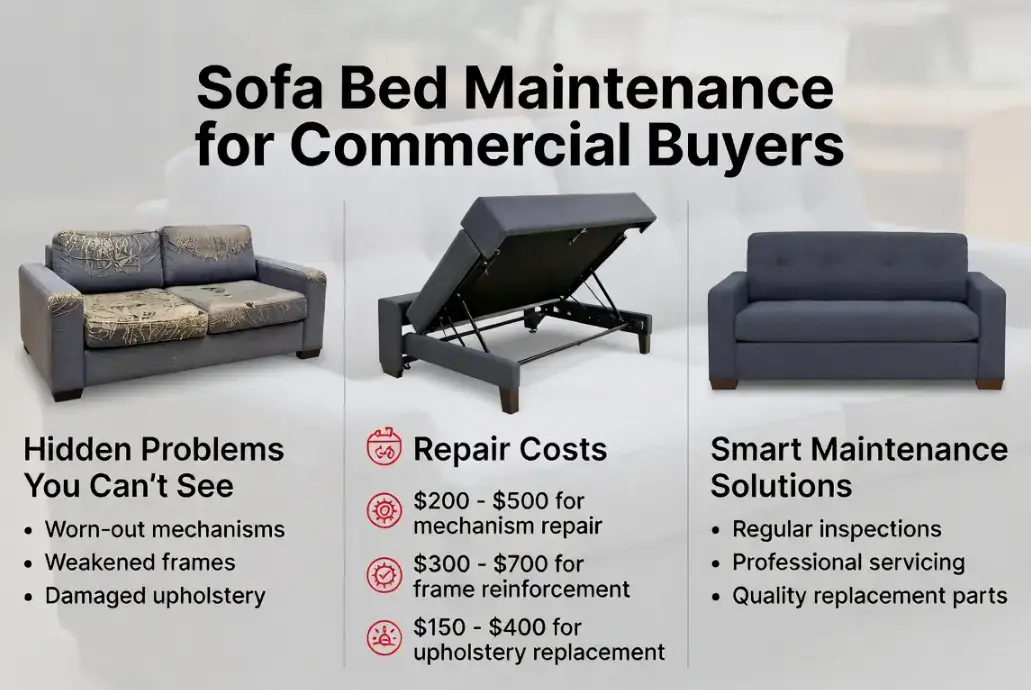 Sofa Bed Maintenance for Commercial Buyers: Hidden Problems, Real Costs, and Smart Solutions