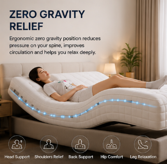 LEIZI AI Smart Mattress - Zero Gravity Massage Sleep Monitoring Mattress