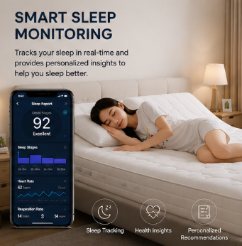 LEIZI AI Smart Mattress - Zero Gravity Massage Sleep Monitoring Mattress
