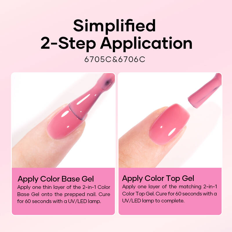 Wholesale 2-in-1 Color Base & Top Gel Set | OEM Gel Manufacturer