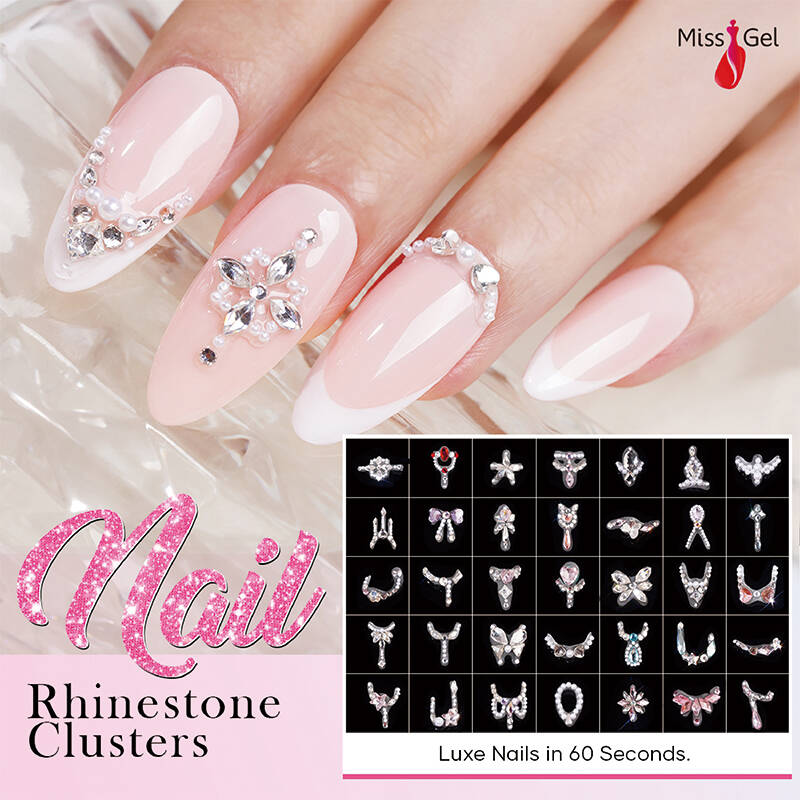 Wholesale Pre-Made Nail Rhinestone Clusters | MissGel UV Nail Gel OEM ...