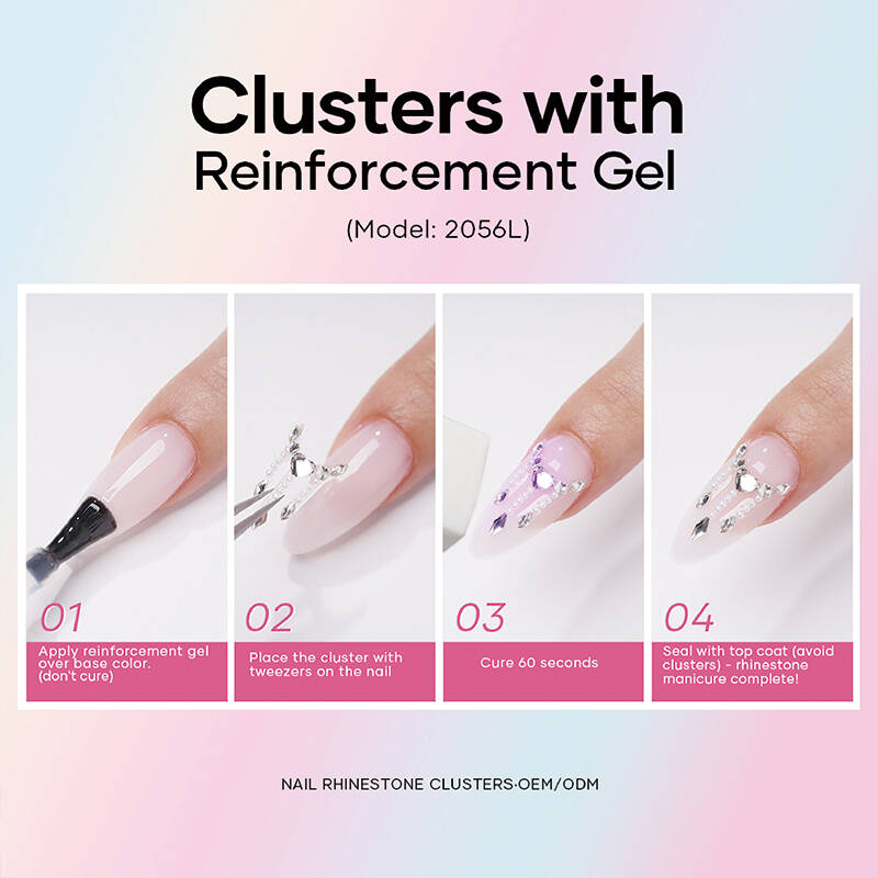 Wholesale Pre-Made Nail Rhinestone Clusters | MissGel UV Nail Gel OEM ...