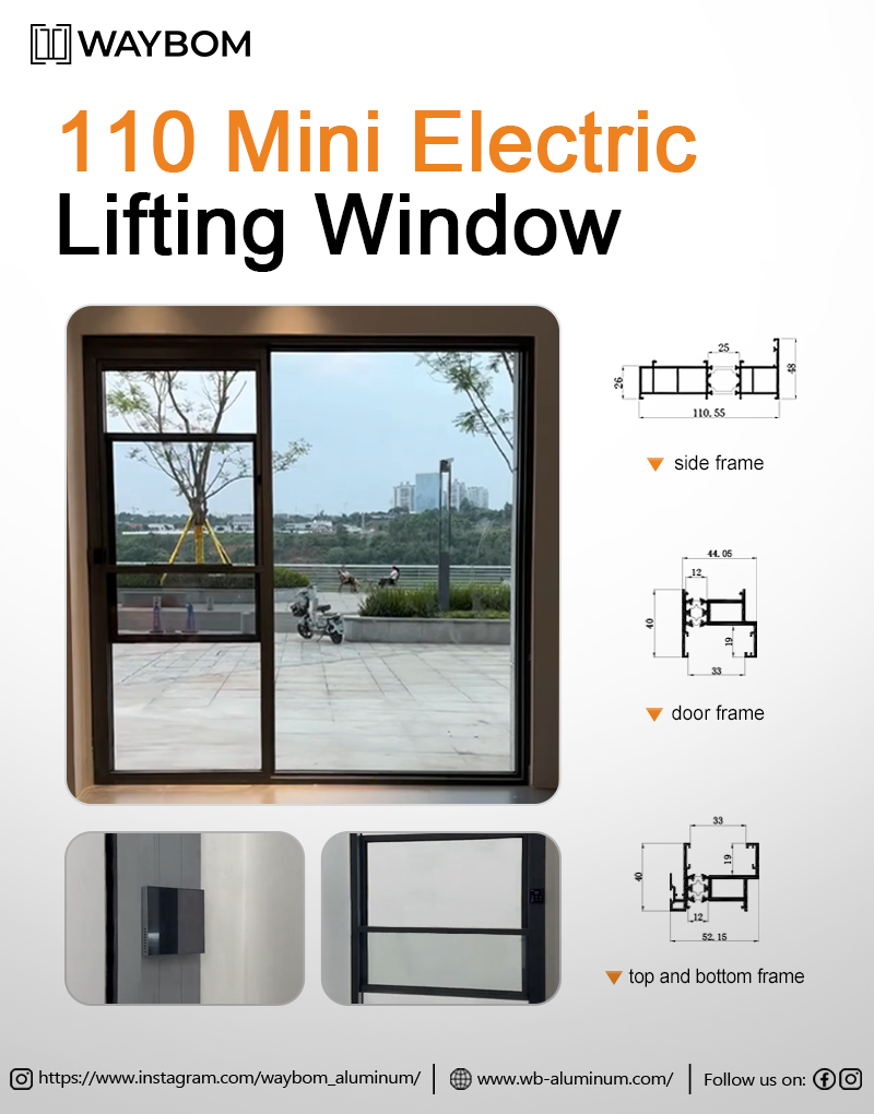 Window Lifting Frame 110 Mini Electric Lifting Window: Compact, Safe & Cozy for Every Home