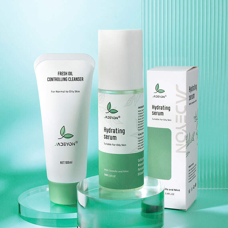 Oil Control Skincare Set Gentle Cleanser Hydrating Serum for Sensitive Skin Facial Care Kit