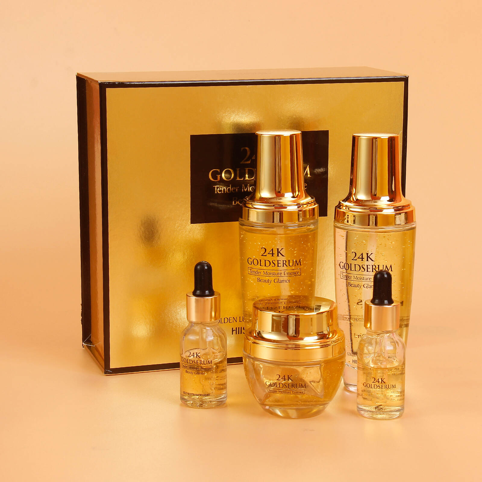 OEM Beauty Product Snail 24k Gold Skin Care Whitening Cream Set Anti Aging Brightening Skin Care Set