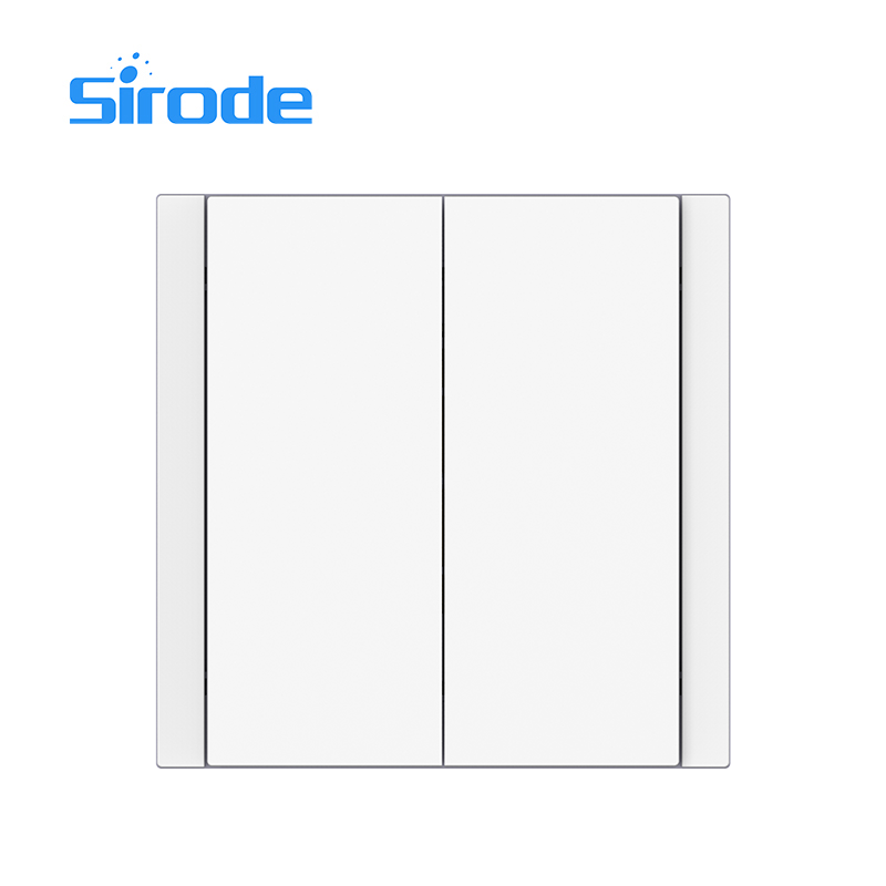 Europe Standard 86*86mm 10A Large Plate Design 250V Electrical 2 Gang 1 Way Wall Light Switch For Home