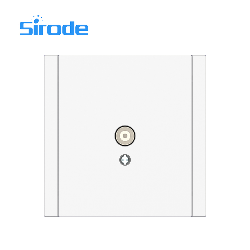 Europe Standard 86*86mm Modern White Large Plate Design 1 Gang TV Electrical Wall Socket For Home