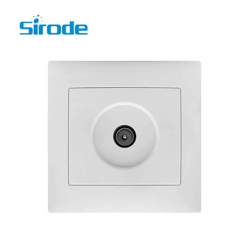 Europe Standard 9220 Series Modern White PC Plate Electrical 1 Gang TV Wall Socket For Home