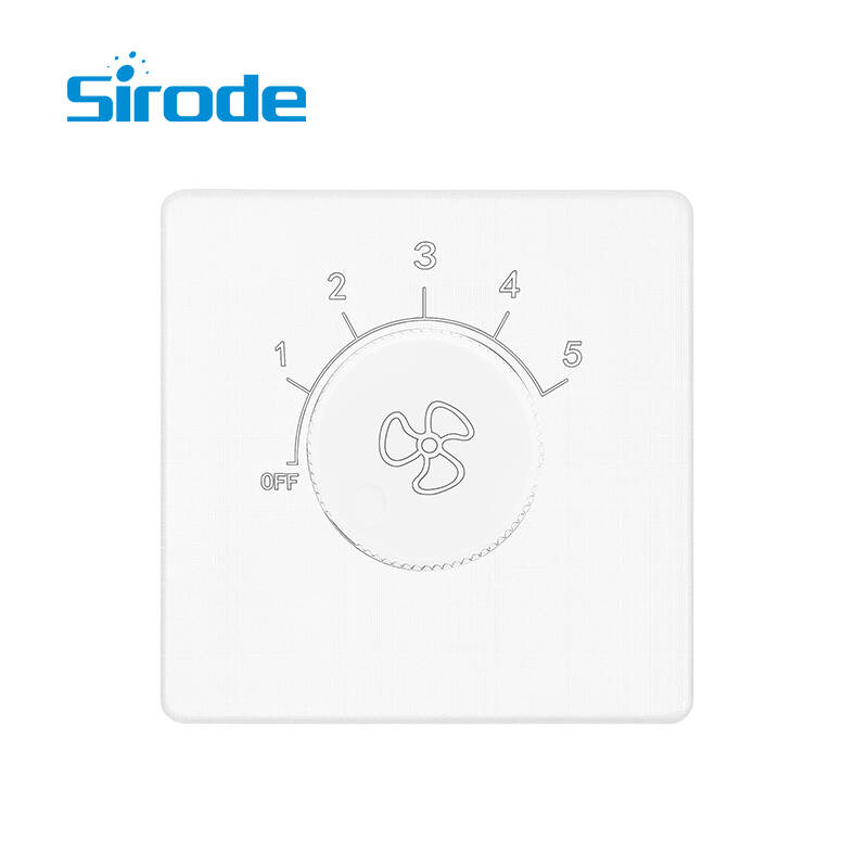 British Standard T9 Series 3D Checkered Brushed Artisitc Texture Fan Speed Control Electrical  Wall Switch For Home