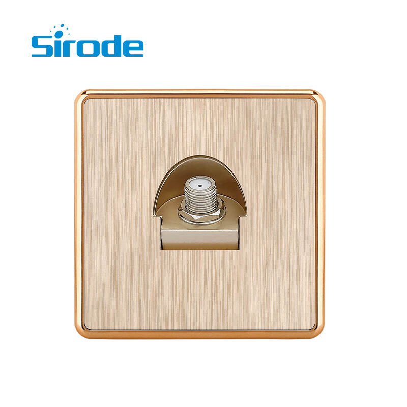 British Standard T3 Series Modern Luxury Design 1 gang satellite socket Electrical Wall Light Switches For Home