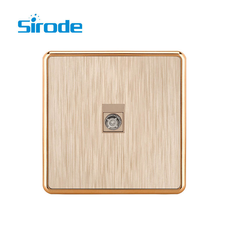 British Standard T3 Series Modern Luxury Design 1 gang TV socket Electrical Wall Light Switches For Home