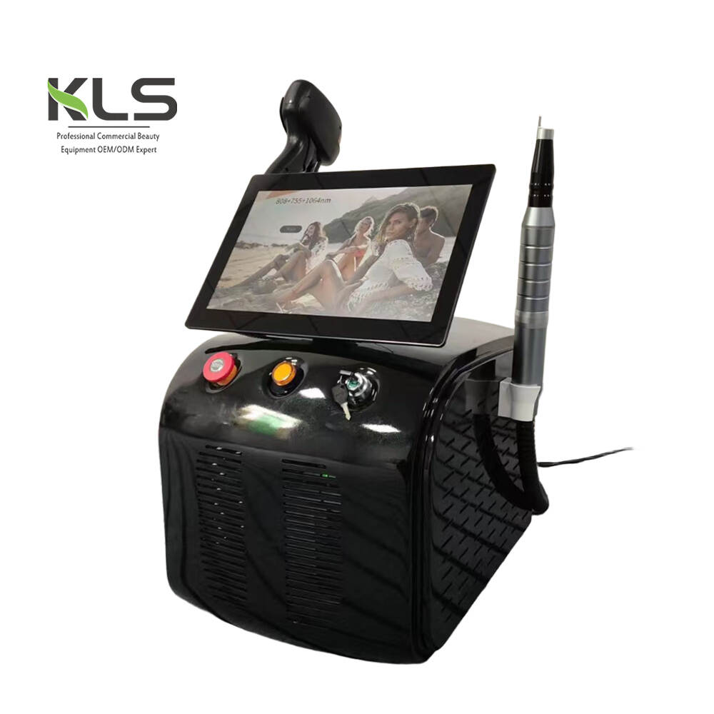 Rimozione di tatuaggi O 6-18bars 1000-4000w 755 808 1064 3 Waves 808nm Diode Laser Machine Depilatrice, 2 In 1 Yags 4 Wave 808nm Laser Diode Lazering Women Depilatore Epilatore Lapping Machine