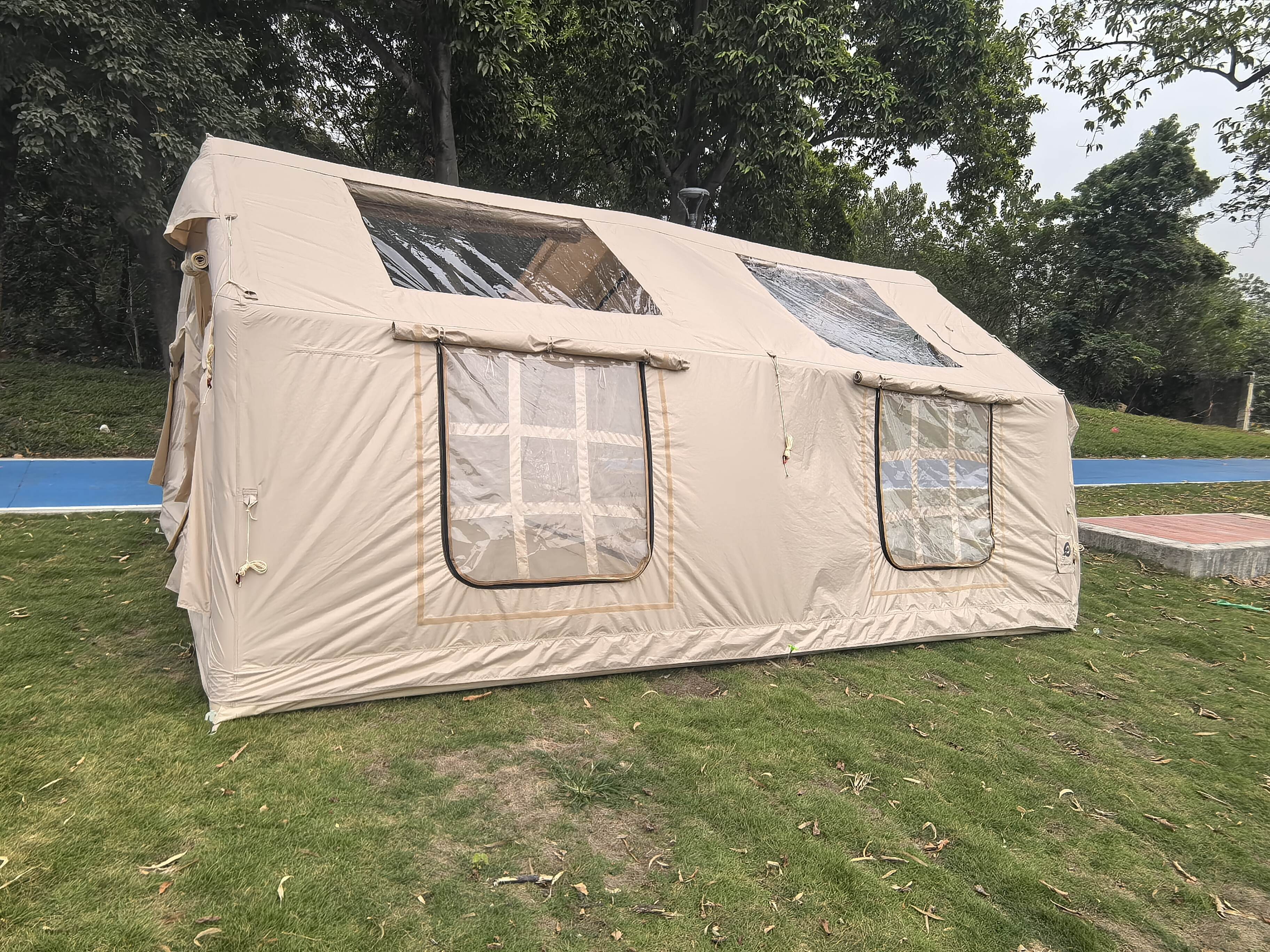 17.2㎡ Khaki Two-Room Inflatable Tent