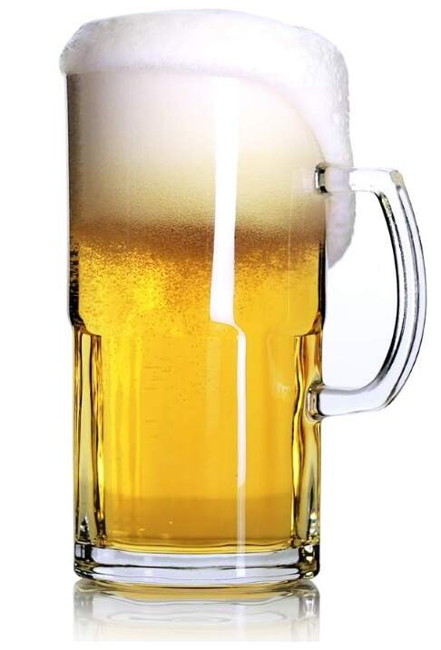 Commercial thickened large capacity glass beer mug with handle custom beer mug