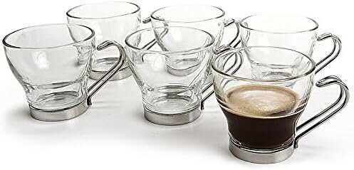 Corea INS Simple Simple Sactivador de acero inoxidable taza de vidrio con mango de café Jugo de leche Caza de leche