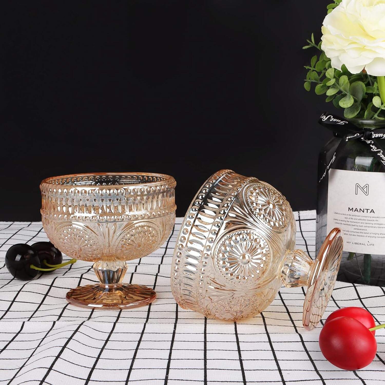 Glass sunflower ice cream cup retro creative milkshake bowl dessert ice cream cup cold drink cup