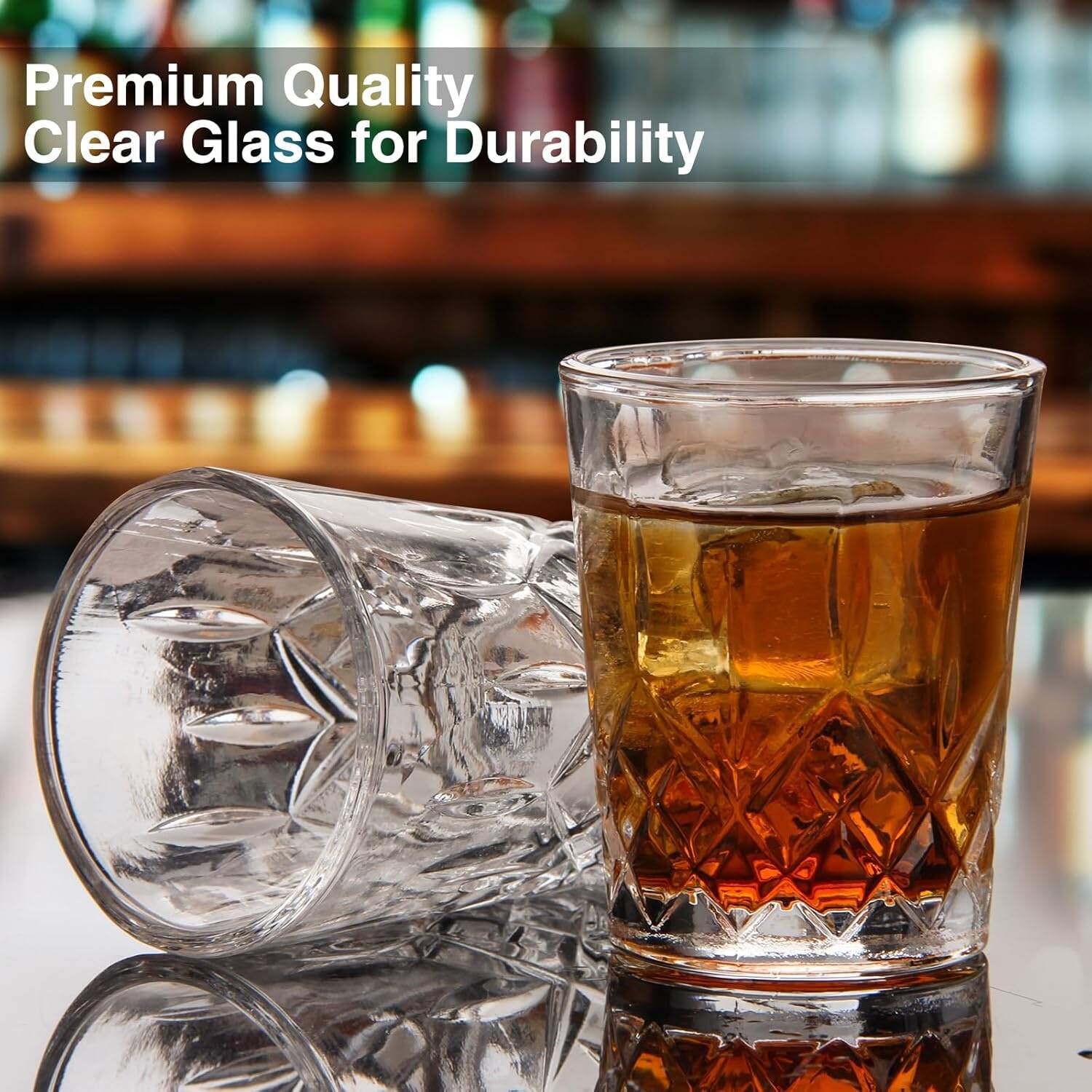 Glass whiskey glass diamond glass bar large capacity beer glass foreign wine glass multi-purpose glass