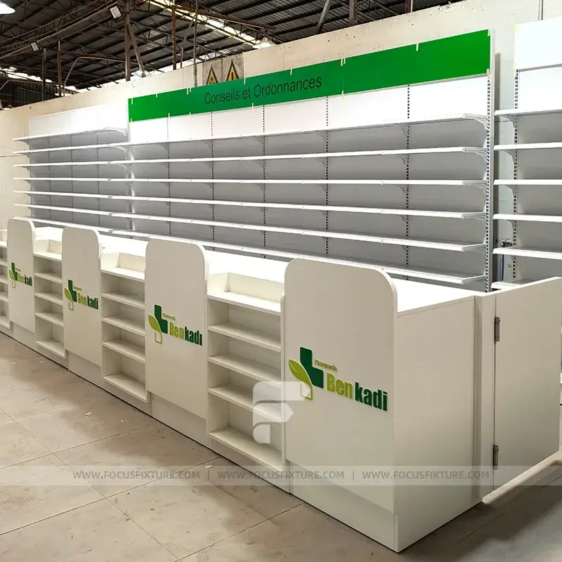 Window White Rack White Curved Backlit Wall Display Rack
