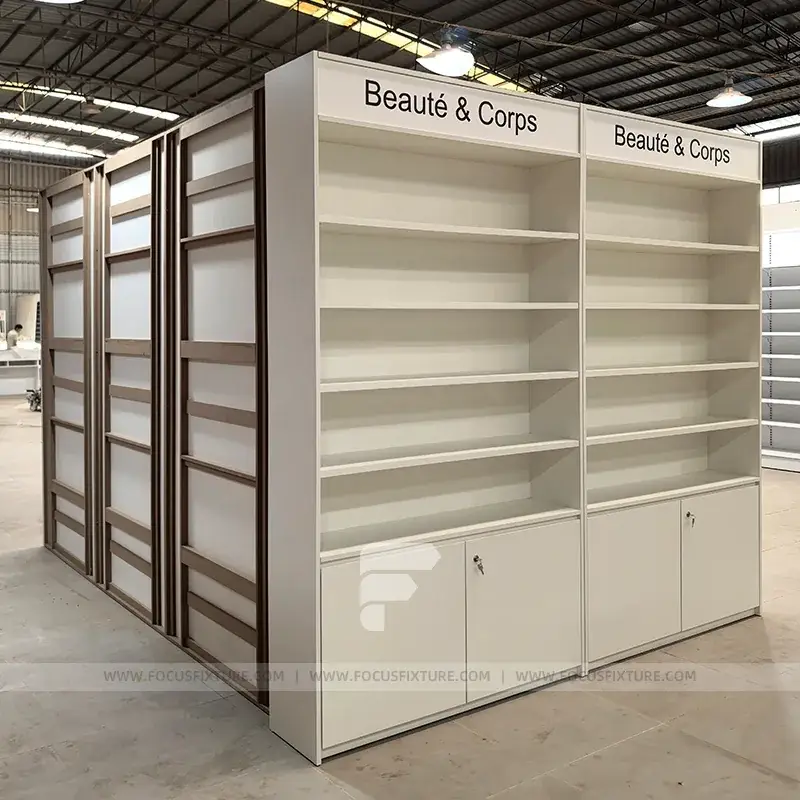 Window White Rack White Wave Tiered Display Rack