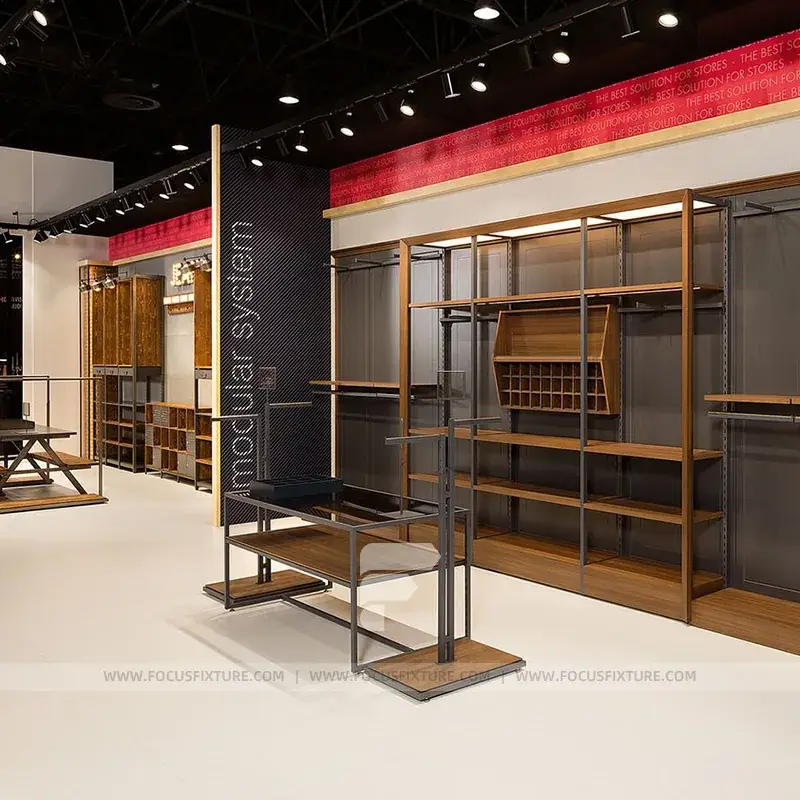 Black Frame Storefront Display Rack System