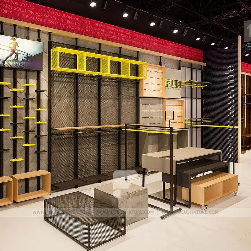Black Frame Storefront Display Rack System