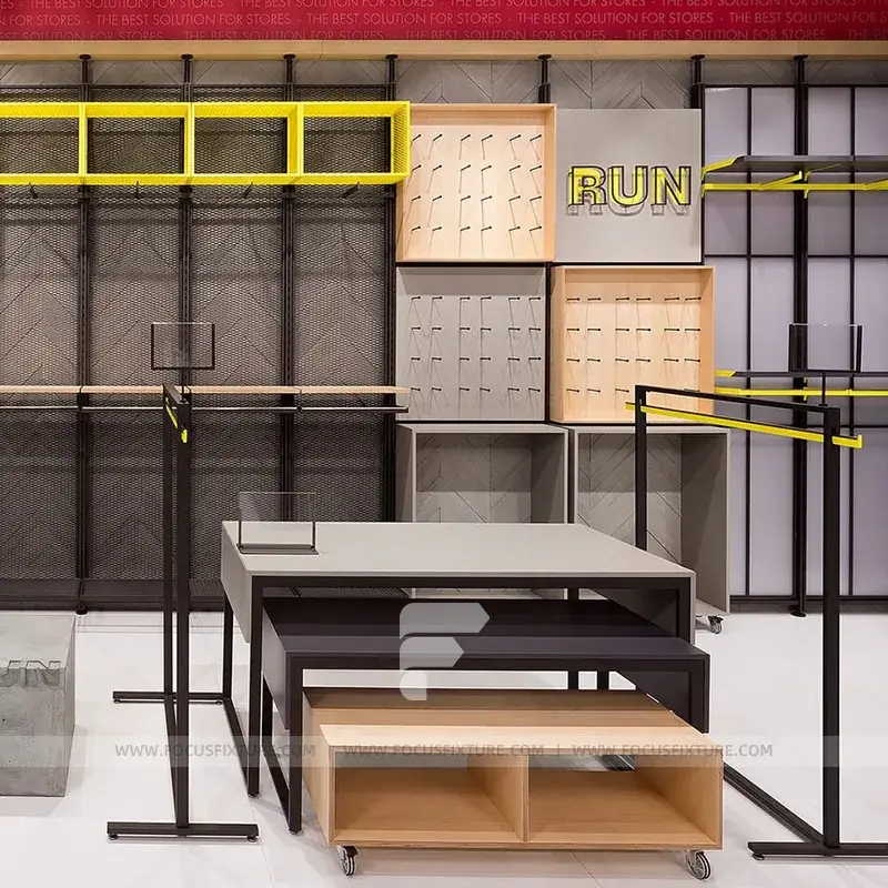 Black Frame Storefront Display Rack System
