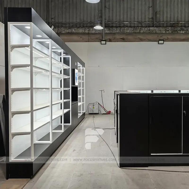 White Minimalist Wall Display Rack